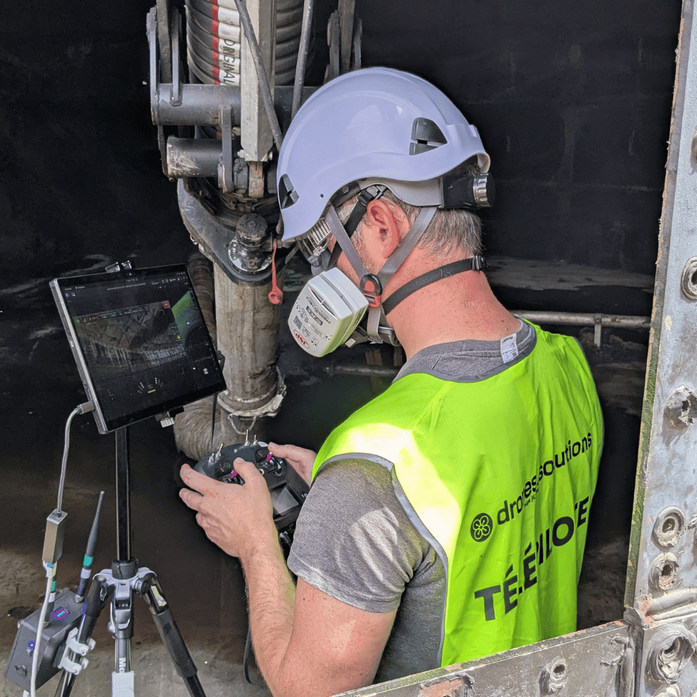 inspection méthaniseur par drone
